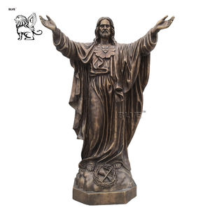 Statue di Gesù in Bronzo a Grandezza Naturale con <span class=keywords><strong>Braccia</strong></span> Aperte per Esterni, Scultura Religiosa Cattolica - Product Image 1
