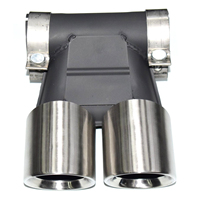 Embout d'échappement DEX pour Porsche Cayman 981 987 718 Boxster 2008-2024, double embout de silencieux, tuyau d'échappement en acier inoxydable 304