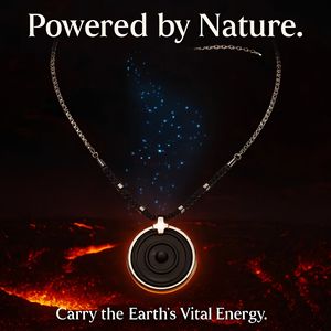 Energinox Nuevo <span class=keywords><strong>Colgante</strong></span> de Piedra Volcánica Negra Natural para el Alivio del Estrés, Curación, Ciencia Cuántica, Bioescalar, Energía de Iones Negativos - Product Image 1