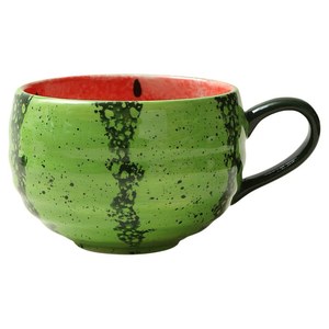Tazas de cerámica con diseño de sandía, hechas a mano, con estampado de frutas, para uso doméstico. - Product Image 5