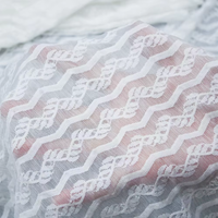 Tissu en dentelle extensible géométrique en nylon et élasthanne pour superpositions de robes et vêtements de mode – Vente en gros