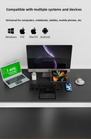 Casing Lipat Keyboard Nirkabel Scissor Switch yang Dapat Diprogram Tanpa Lampu Latar, Tanpa Sambungan, untuk Tablet Mini Portabel Ultra-Tipis Universal