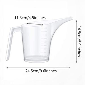 INTODIY bocca lunga 1000ml misurino in plastica capiente per fare artigianato di gioielli in resina di sapone per candele - Product Image 2