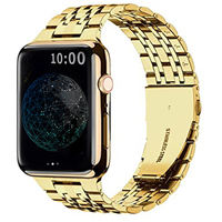 Correa de Reloj de Acero Inoxidable Transpirable Personalizada Compatible con Apple Watch 38mm-40mm-41mm 42mm-44mm-45mm
