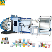 Imprimante offset haute vitesse à servomoteurs complets LC 9 couleurs pour gobelets et bols en papier jetables, impression de logo personnalisée