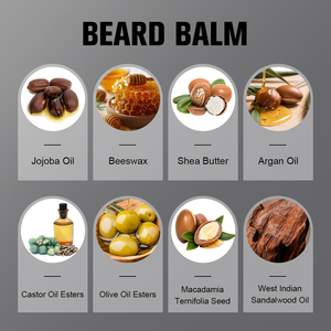 Baume à <span class=keywords><strong>barbe</strong></span> personnalisé en gros pour hommes, à la santal, fixation forte, formule à base de plantes noires, pour la croissance de la <span class=keywords><strong>barbe</strong></span>, texturisant, pour <span class=keywords><strong>moustache</strong></span> bouclée - Product Image 3