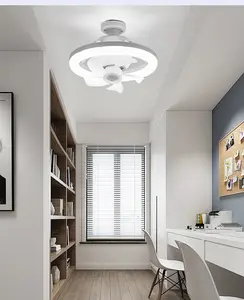 Ceiling Led Fan Light Moving Head Intelligent Dimming E27 Fan Bulb Home Decor 360 Rotating Remote Control Modern Ceiling Fan