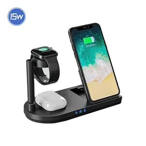 NEWQI Bán Sỉ Không Dây Sạc Di Động iPhone Đứng 15 Wát 18 Wát Nhanh Bàn Đèn Với Sạc Không Dây