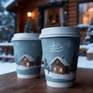 12oz 16oz Double Wall <strong>Paper</strong> <strong>Cup</strong> Disposable <strong>Paper</strong> Coffee <strong>Cup</strong> With Lids Winter Hot Beverage Drink <strong>Paper</strong> <strong>Cups</strong> for <strong>Christmas</strong> Party - Product Image 4