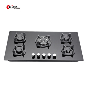 IDEA Nuevo estilo 90cm Cookertop 5 quemadores <span class=keywords><strong>Estufa</strong></span> de gas Parte Empotrada <span class=keywords><strong>Estufa</strong></span> de gas de vidrio templado negro/Placa de cocina - Product Image 3