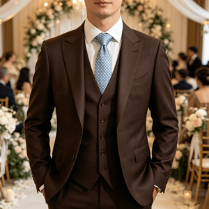 Corbata Formal para Hombre, Azul Claro, con Patrón Geométrico, 100% Poliéster, Resistente, con Estampado por Transferencia de Calor, para Boda - Product Image 4