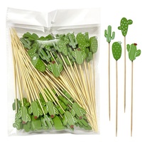 Brochettes de fruits rondes pointues en bambou naturel jetables et écologiques