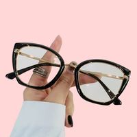 Monture de lunettes optiques œil-de-chat tendance style européen et américain, unisexe, à changement de couleur, anti-lumière bleue pour la protection des yeux