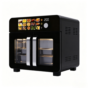 Forno Friggitrice ad Aria Digitale da 25L con Doppia Porta in Vetro, Temperatura Regolabile, Rivestimento Antiaderente in PTFE, Doppi Elementi Riscaldanti per Uso Domestico ed Esterno - Product Image 2