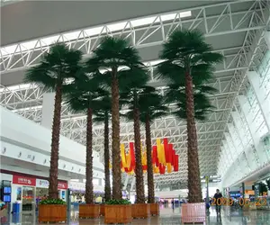 160cm 200cm plastik dev uv geçirmez yapay palmiye ağacı yaprakları yapay palmiye ağacı inground açık