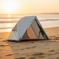 Moustiquaire gonflable portable légère imperméable à double couche de protection UV pour une personne, tente de camping quatre saisons