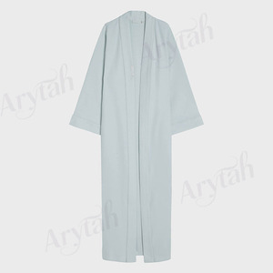 <span class=keywords><strong>Abaya</strong></span> <span class=keywords><strong>Chic</strong></span> Personnalisée Bleu Glacé à Manches <span class=keywords><strong>Kimono</strong></span>, Couleur Unie, Coupe Ample Modeste, Robe Musulmane Parfaite pour le Quotidien - Product Image 4