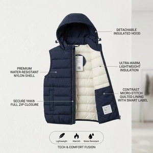 <span class=keywords><strong>Gilet</strong></span> d'hiver pour garçons, en duvet synthétique, chaud, sans manches, veste coupe-vent pour enfants - Product Image 2