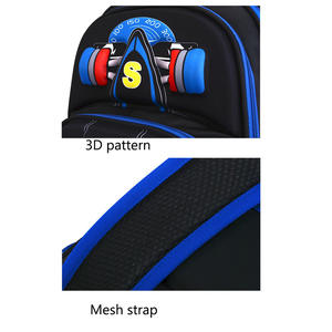 Sac à dos à roulettes pour garçons, imperméable, en polyester 3D, 6 roues, pour l'école primaire, en polyester 600D uni avec roulettes - Product Image 5