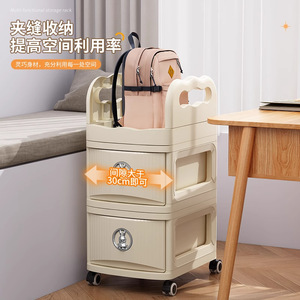 Portable <b>Storage</b> <b>Cart</b> 4 Layers Drawer Cabinet With Wheels For Backpack Office Desk Organization - Product Image 1