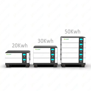 Sistem penyimpanan energi surya, 51.2V 10kWh 20kWh 30kWh 50kWh baterai Lithium untuk penyimpanan rumah 48V 200Ah BYD LifePO4 baterai