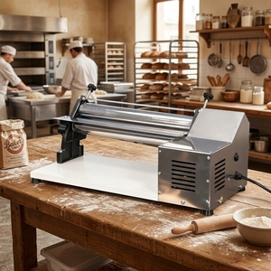 Laminoir à pâte électrique commercial au <span class=keywords><strong>meilleur</strong></span> <span class=keywords><strong>prix</strong></span>, 520 mm, sur table, en acier inoxydable, réversible, pour pâtisserie, pizza, croissants, boulangerie - Product Image 1