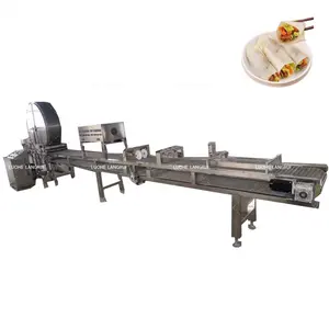 Automatic Pancake Chapati Spring Roll Wrapper Egg Roll Skin Maker Machine Lumpia Samosa Pastry Spring Roll Sheet Making Machine