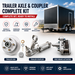 Kit de Freno de Disco Mecánico Galvanizado de 10 Pulgadas con 5 Pernos y Acoplamiento para <span class=keywords><strong>Remolque</strong></span> de Barco/Caravana, 2000 kg, Juego Completo de Frenos Marinos - Product Image 2