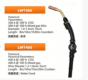 Antorcha Manual Refrigerada por Aire NORTH 500A 8m/15m, Construcción de Latón, Conector Europeo, Compatible con MIG, Antorcha Push-Pull para Aluminio y Carbono - Product Image 6
