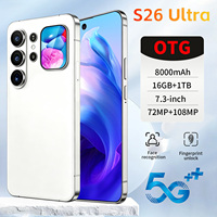 S26 Ultra Versi Global 2026 Ponsel Pintar Android 5G OTG 16GB 1TB Layar 7.3 Inci Baterai 8000mAh Prosesor Decacore Dual SIM LTE CDMA