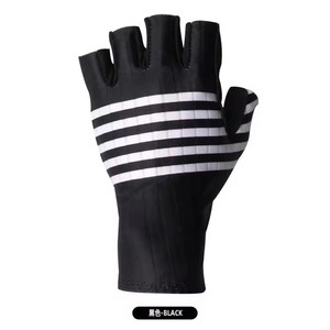 Striped Half <b>Finger</b> Cycling Gloves Breathable Anti-slip Shock Padded <b>Bike</b> Gloves Multi Color Options Road MTB Sports Riding - Product Image 3