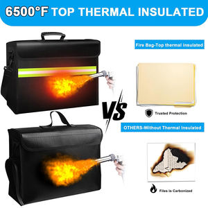 6500°F Fireproof Document Bag with Lock-Fireproof Box with 10 Layers Insulation Materials for Cash Documents Jewelry - Product Image 6