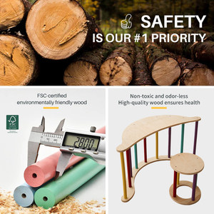 3 trong 1 cầu vồng leo vòm bảng với đệm cho trẻ em, Montessori gỗ leo đồ chơi trong nhà phòng tập thể dục học tập chơi <span class=keywords><strong>Set</strong></span> - Product Image 3