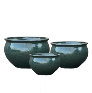 Pot de fleurs en céramique de grande taille, design européen, pour usage intérieur/extérieur - Décoration pour la maison, la pépinière et le commerce TERREN - Product Image 1