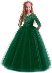 <span class=keywords><strong>Robe</strong></span> <span class=keywords><strong>de</strong></span> mariée <span class=keywords><strong>pour</strong></span> petite fille avec nœud, <span class=keywords><strong>robe</strong></span> <span class=keywords><strong>de</strong></span> demoiselle d'honneur, <span class=keywords><strong>robe</strong></span> <span class=keywords><strong>de</strong></span> <span class=keywords><strong>princesse</strong></span> à manches 3/4, décontractée, d'été, à pois, respirante - Product Image 3