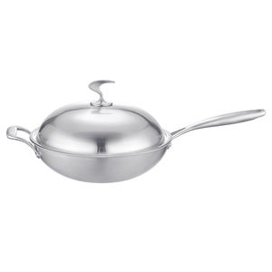 <span class=keywords><strong>Hexclad</strong></span> Wok antiadherente inoxidable de tres capas con tapa - Product Image 5