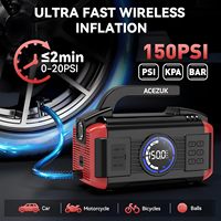 12V 16000mAh Car Jump Starter with Air Compressor 150PSI Tire Inflator