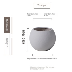 Pot en argile de magnésium, vase sphérique innovant pour les magasins de décoration intérieure de luxe, grand centre de présentation <span class=keywords><strong>botanique</strong></span> - Product Image 6