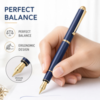 Stylos plume en acier inoxydable de qualité supérieure avec logo personnalisé en gros, 0,5 mm, cadeau d'entreprise, stylos d'écriture professionnels