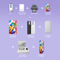 DAQIN 3D Sublimation Automatique Mini Machine D'impression Personnalisé étui de Téléphone Portable et Couverture de Cellule Sous Vide Transfert De Chaleur Nouvel État