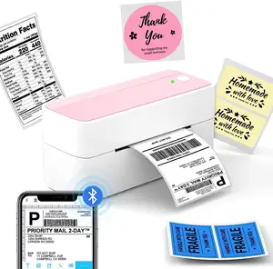 מדפסת תווית משלוח בלוטות' פוממו PM241BT תואמת אלחוטית לאייפון, אנדרואיד, אמזון, שופיטי, UPS