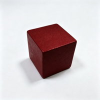 Cubes en bois massif écologiques et durables de 1,6 cm pour jeux de société, jetons vierges à peindre, boîte cadeau, couleurs personnalisées en gros, OEM