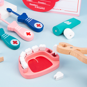 Best-seller Enfants petit docteur ensemble jouet en bois simulation médecine boîte fille cadeau maternelle jouer <span class=keywords><strong>maison</strong></span> jeu pour tout-petit - Product Image 4