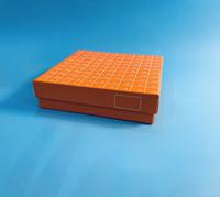 Suministro de fábrica Lab Medical 100 Wells Caja de almacenamiento de congelador de papel Cuadrado Impermeable Vial Cryo Tube Rack
