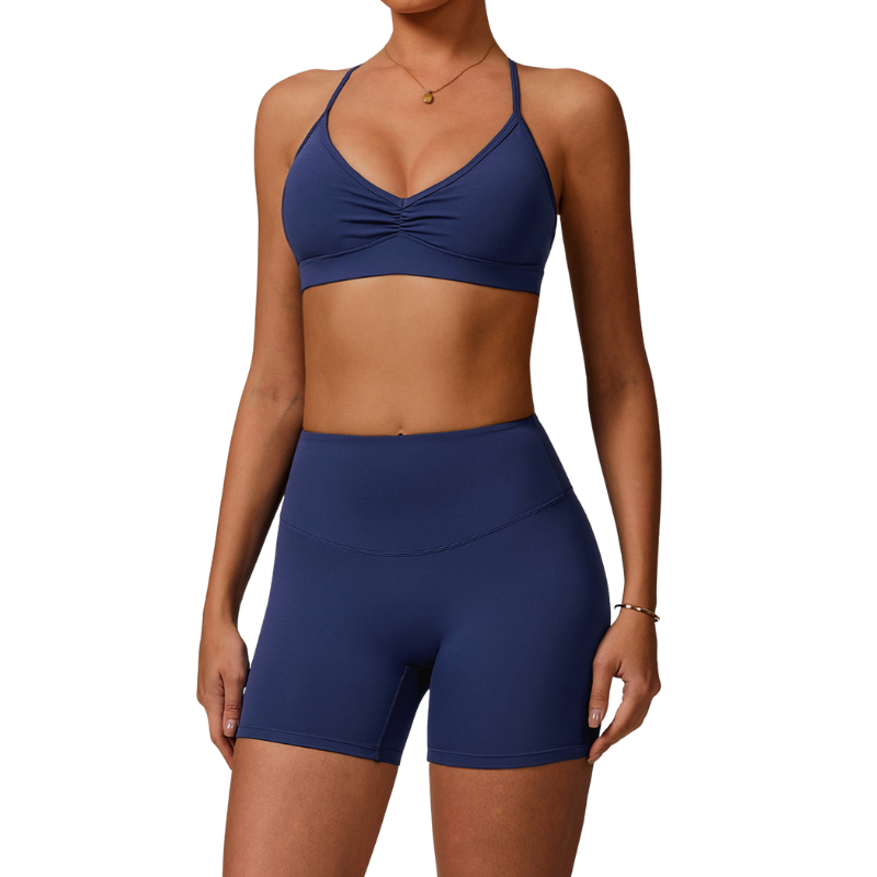 ชุดชั้นใน+กางเกงขาสั้นสีกรมท่า