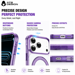 <span class=keywords><strong>Coque</strong></span> magnétique transparente ATB pour <span class=keywords><strong>iPhone</strong></span> 18 Pro Max avec béquille en métal, <span class=keywords><strong>anti</strong></span>-<span class=keywords><strong>jaunissement</strong></span>, hybride PC TPU, antichoc - Product Image 4