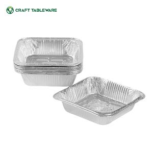 Barquette en aluminium jetable pour restaurant, bac alimentaire de 600 ml pour traiteur, conteneur à emporter, boîte alimentaire en aluminium - Product Image 1