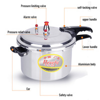 Cuisinières à pression écologiques en alliage d'aluminium KENGQ avec couvercle pour cuisinière à gaz et cuisinière à induction