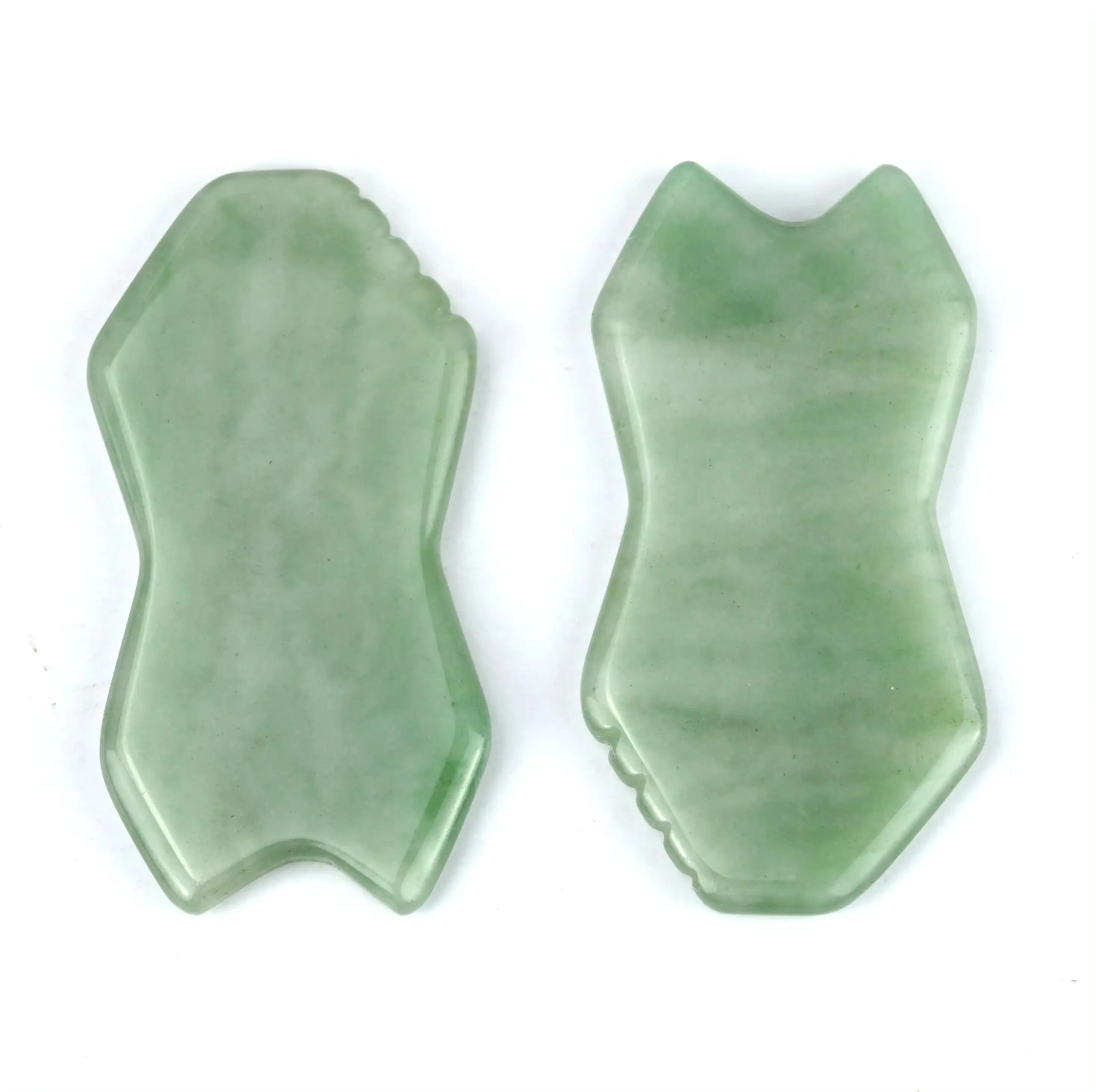 Natural Jade Guasha Tool Green Aventurine Gua Sha Board Anti-aging Facial Massage Scraping For SPA Acupuncture Therapy