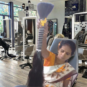 Extensions de cheveux indiennes en gros, 24 pouces, 120g, lisses et ondulées, double trame pour bandeau en fil, synthétiques longues - Product Image 3